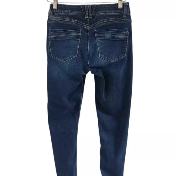 Democracy AB Technology Jeans Womens Size 2 Denim Stretch Tapered Blue Dark Wash - Picture 3 of 5